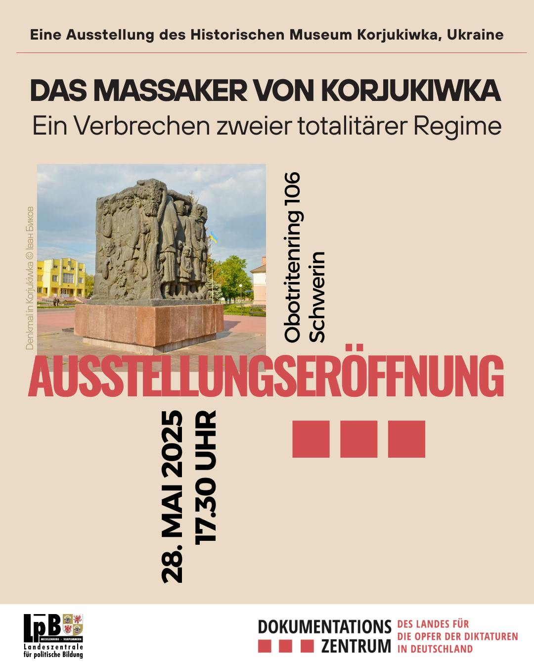 Ausstellung Massaker Schwerin Plakat